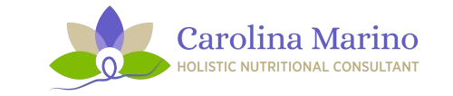 Logo Carolina Marino Logo de Carolina Marino Salud Holística con una flor de loto