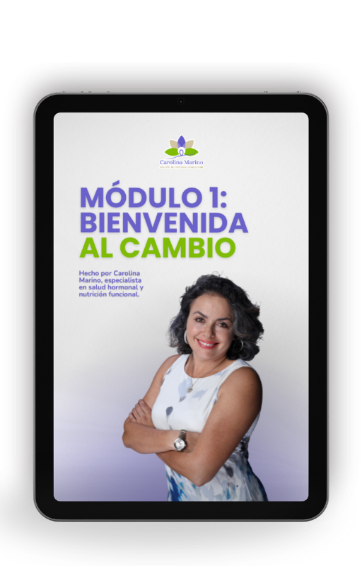 PORTADA MÓDULO 1 (3) Logo de Carolina Marino Salud Holística con una flor de loto