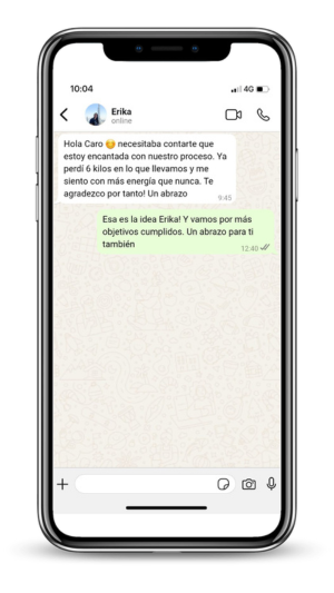 Testimonio de cliente Erika